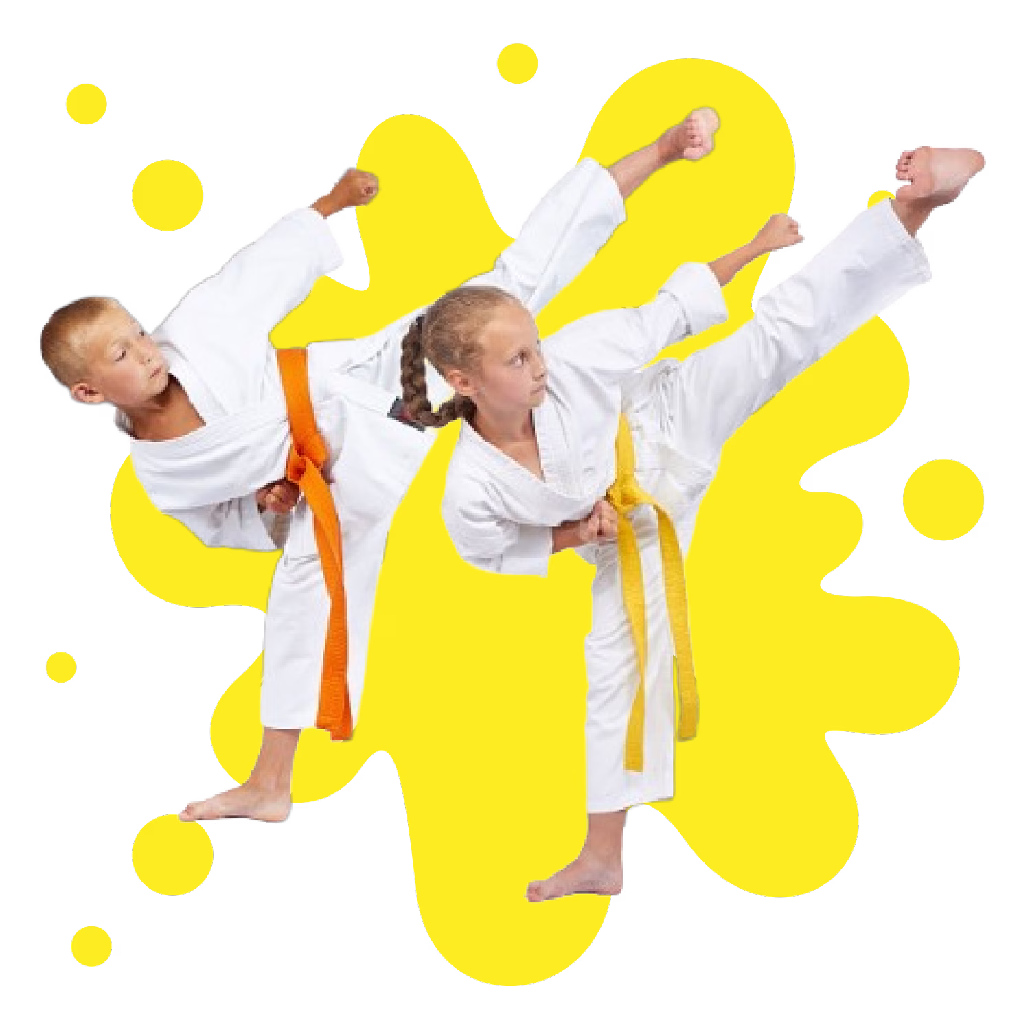 Boy & Girl practicing Taekwondo at Ravalli County Taekwondo School